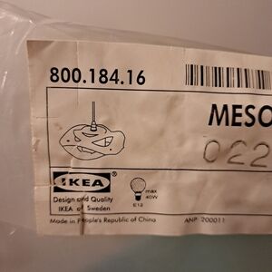 Vintage Ikea Mesosfar hanging ceiling lamp 3 color options for cylinder unopened